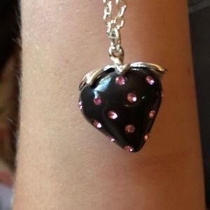Black strawberry necklace